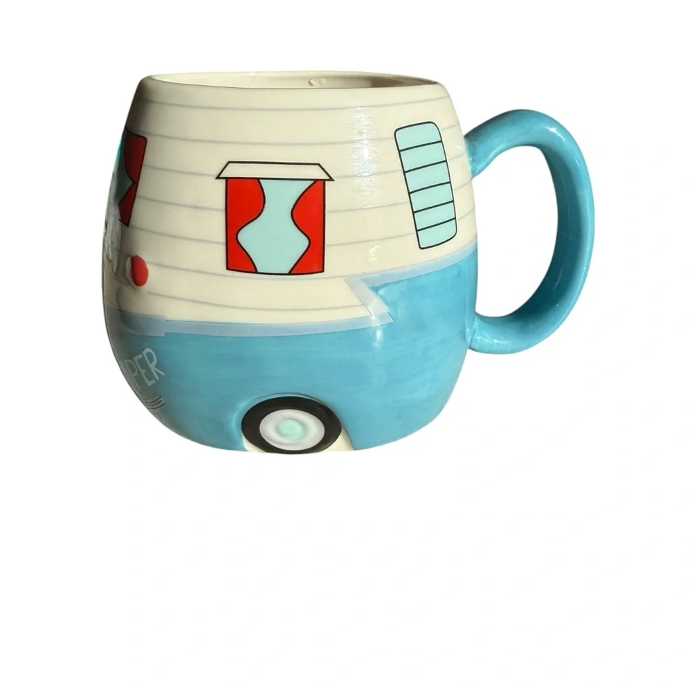 BASS PRO SHOPS HAPPY CAMPER CERAMIC MUG – 16 OZ CAMPER VAN DESIGN